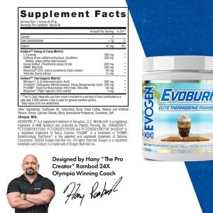 EVOGEN Evoburn Elite Thermogenic Powder 30 Servings - Image 9