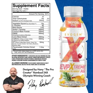 EVOGEN EVP Xtreme AQ Ready to Drink Pre Work-out 335ml - Image 3