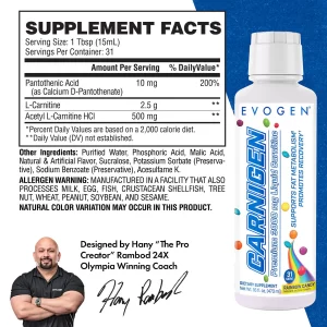 EVOGEN Carnigen - Liquid Carnitine 473ml - Image 3