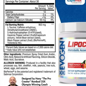 EVOGEN Lipocide IR Metabolic Accelerator Powder – Thermogenic Fat Burner | 30 Servings - Image 4