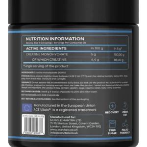 ACE VITALS Creatine Monohydrate 60 Servings - Image 3