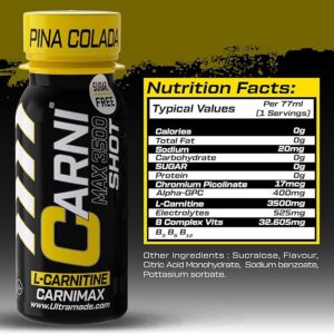 C5 Carni Shot L-Carnitine 3500MG +Chromium + Alpha GPC, Sugar-Free, 77ml - Image 4