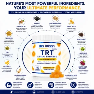 Bio Moon Professional TRT Libido Enhance Gummies | Sour Orange Flavor | 120 Gummies - Image 3
