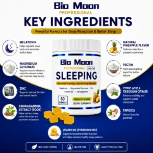 Bio Moon Sleeping Gummies – Pineapple Flavor | 60 Gummies - Image 3