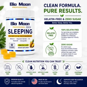 Bio Moon Sleeping Gummies – Pineapple Flavor | 60 Gummies - Image 6