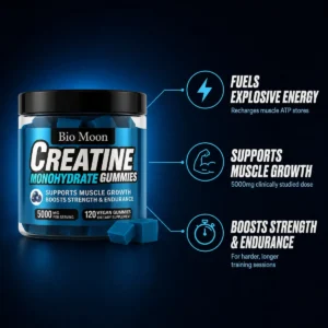 Bio Moon Creatine Monohydrate Gummies 5000mg with Aminos – Blue Berry - Image 3