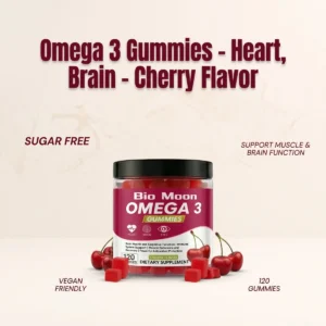 Bio Moon Omega 3 Gummies – Heart & Brain – Cherry Flavor | 120 Gummies - Image 4