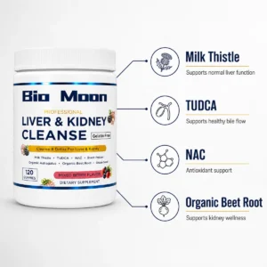 Bio Moon Liver & Kidney Support Gummies | Mixed Berry Flavor | 120 Gummies - Image 4